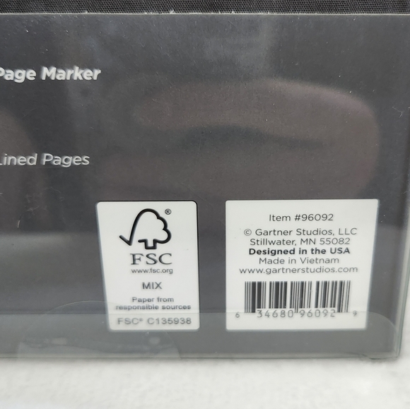 Gartner Studios Cream Gray Gold Bookcloth Journal 2 Piece Gift Set NWT - Picture 7 of 10